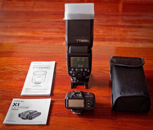 Godox X1 wireless Flash Trigger & Godox TT685 Flash, both for Fuji