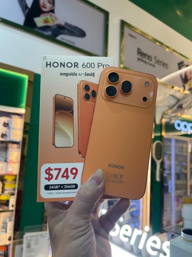 Honor 600 Pro5G Ram12G+16G/256G 99.99999% full set box តម្លៃពិសេសជូន