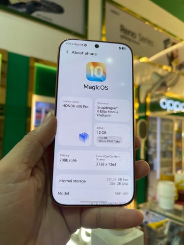 Honor 600 Pro5G Ram12G+16G/256G 99.99999% full set box តម្លៃពិសេសជូន