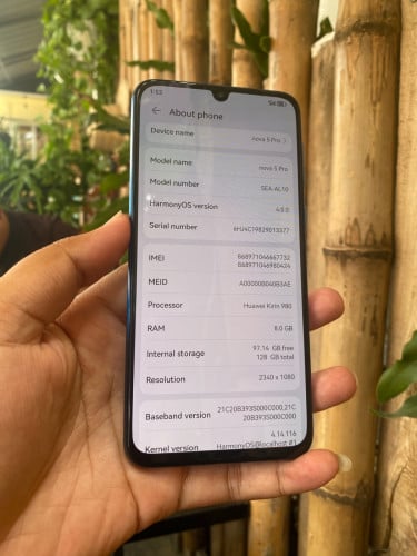 Huawei nova 5Pro ram8/128G