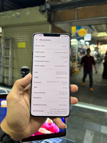 Huawei Mate50pro 256G Ram8G Sim2 CH ស្នាមអេក្រង់តិច