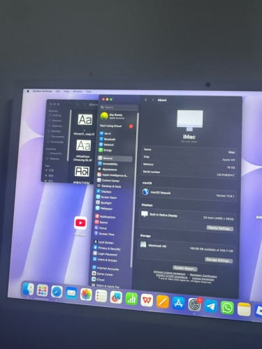 iMac M4 Ram16GB 256GB ស្អាត 99% នៅល្អទាំងអស់ធានា