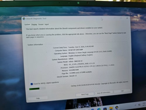 Infinix core I5 10th