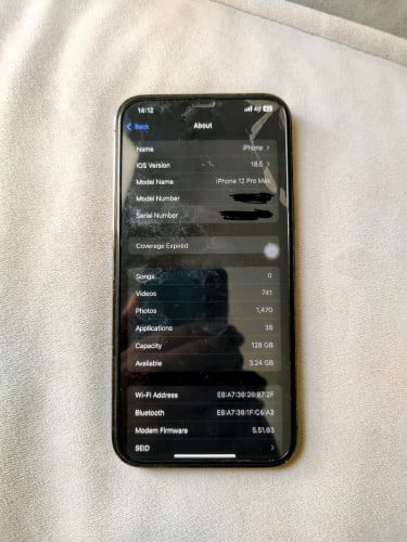 iPhone 12 Pro Max អត់ Bypass អត់ Icloud