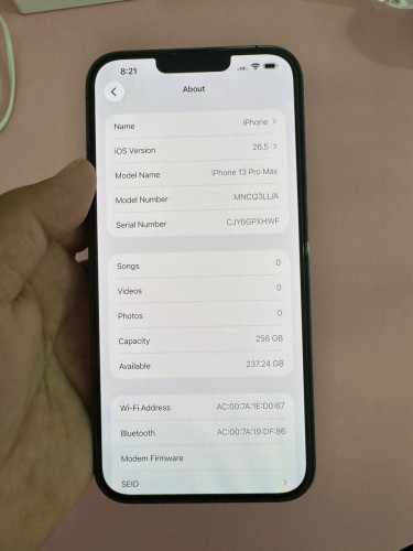 iphone 13 pro max 256gb, New 99%