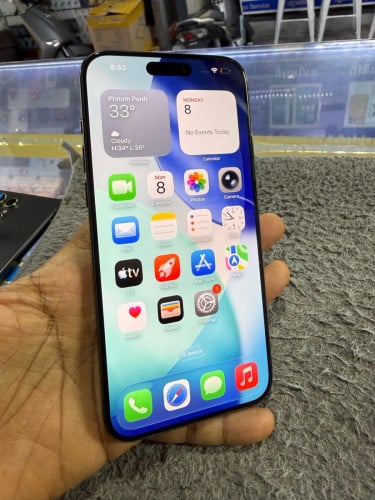 iPhone 15Pro Max 256G C/A 98% ហ្សុីនសំណុំ មានឆ្នាំងសាក