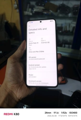 Redmi note14pro+ CH 98%