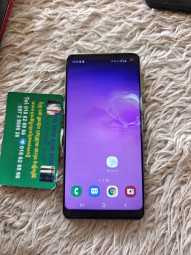 Samsung Galaxy S10 Ram8 memory 128g Global version Model usa Sim 1 អេក្រង់ ថ្មី ប្រើ បាន ធម