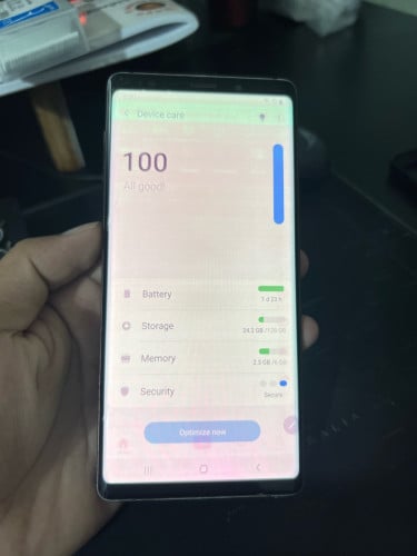 Samsung Note 9 ស្លេកអេក្រង់ដូចរូប