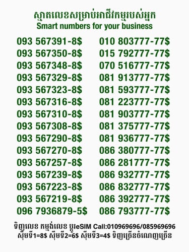 Smart លេខសម្រាប់អាជីវកម្ម