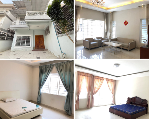 Twin Villa 4 Bedrooms for RENT near AEON Mall 2_Sen Sok