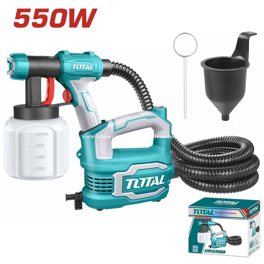 TOTAL 550W HVLP Floor-Based Electric Paint Spray Gun Kit