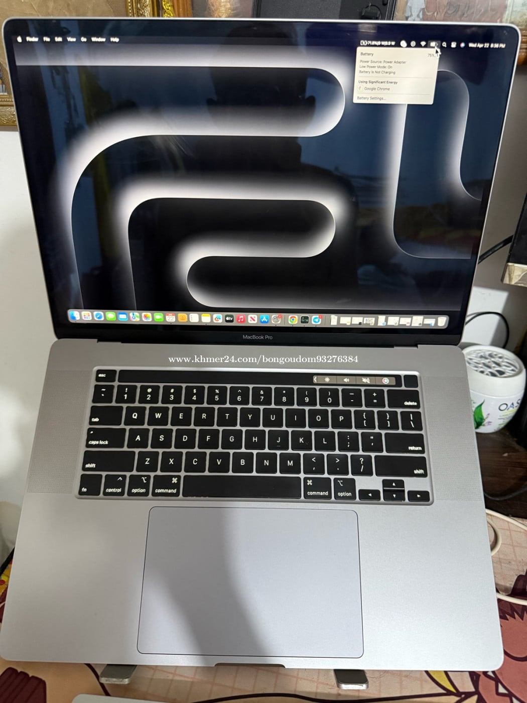 លក់ Macbookpro 2019 អេក្រង់ 16’ CPU Core i9 RAM 32GB SSD1TB VGAដាច់ 4GB