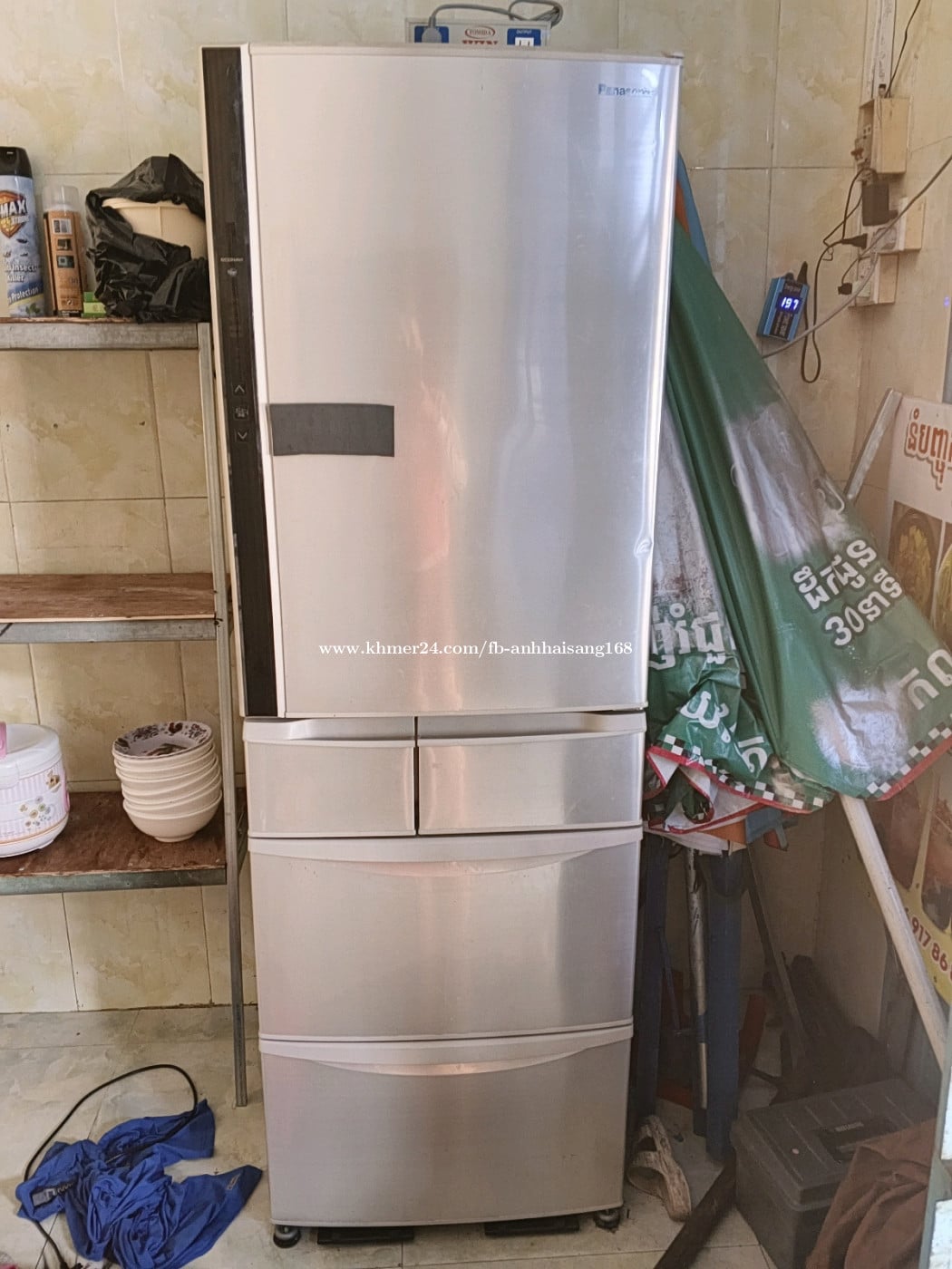 សួស្ដីបងៗប្អូនចង់លក់ទូទឹកកកpanasonicរបស់ជប៉ុនទ្វារប្រាំស៊ីភ្លើងទិចមានផលិតទឹកកកខ្លួនឯង។