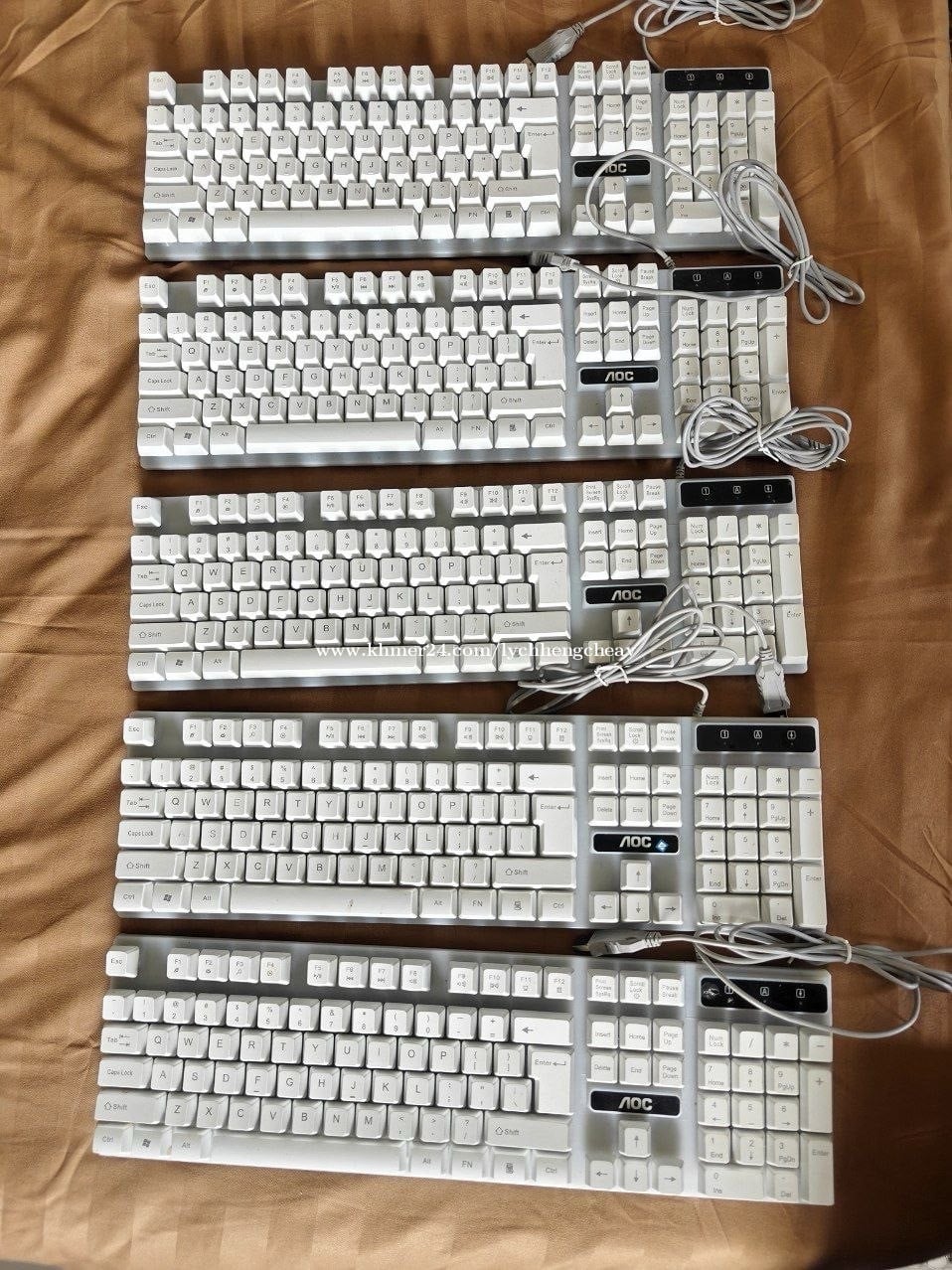 AOC entry-level white gaming keyboard