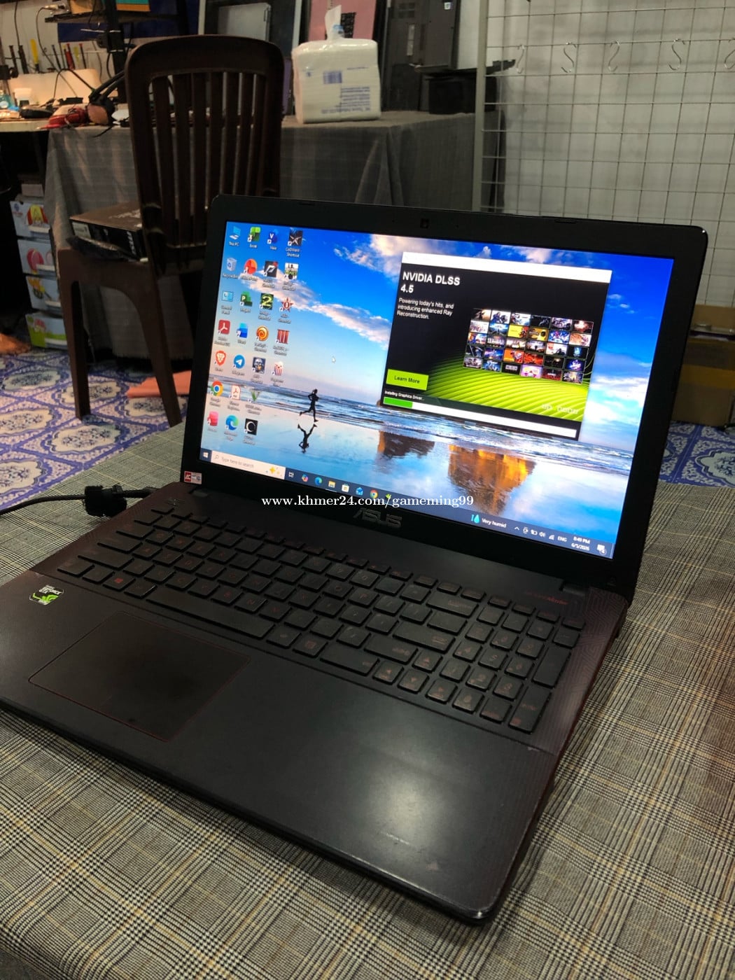 Laptop gaming asus i7 6th ram8g gtx 4g hdd 1t m2 128g 155$ ធ្វេីរកាក៏បាន លេងហ្គេមក៏បាន😘