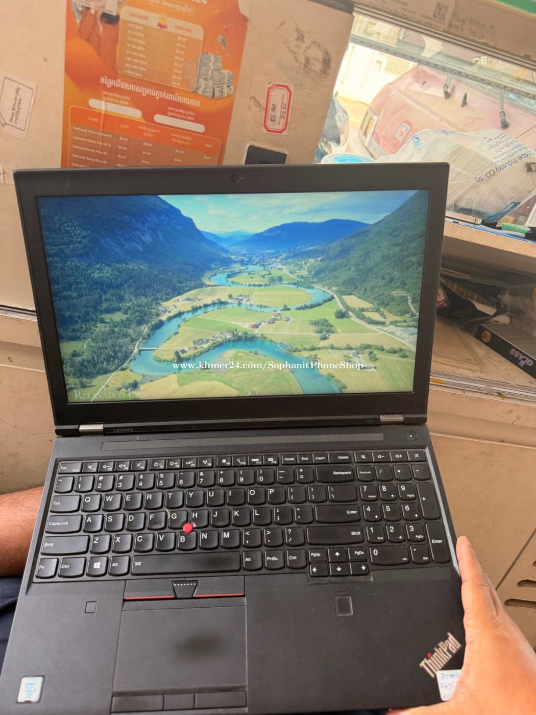 Lenovo Thinkpad Model P50 Spcec ធំ Ram16Gថ្មកាន់ 220$ free ឆ្នាំងសាកថ្មធំកាន់ណាស់