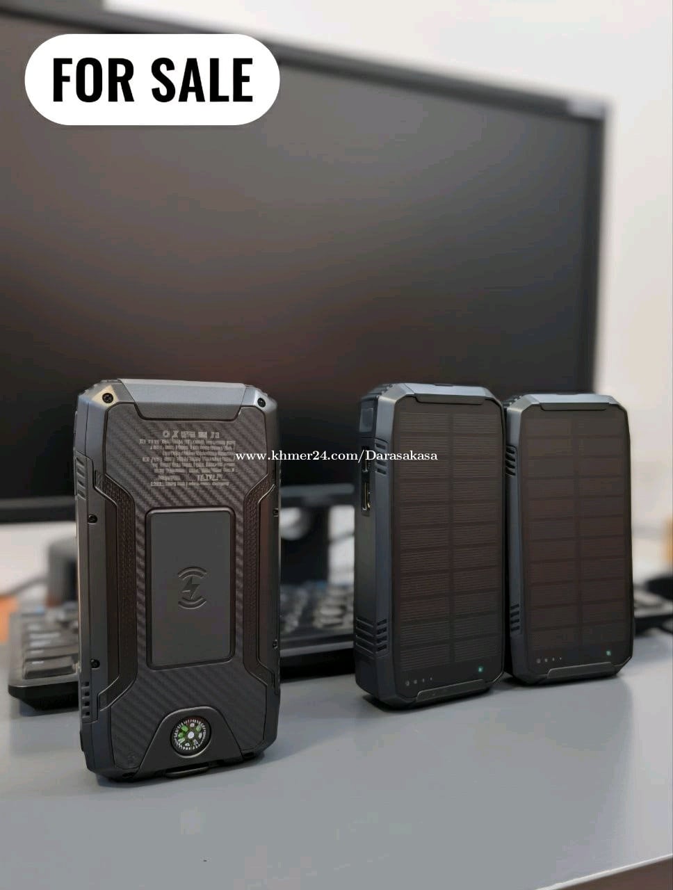 Power Bank solar កាន់ថ្មល្អ សេរីថ្មី