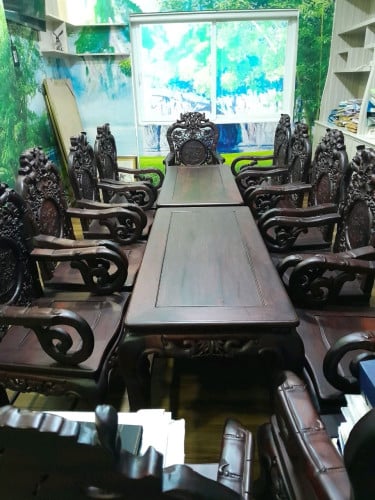 សាឡុងឈើក្រញ៉ូង 1ឈុតធំ