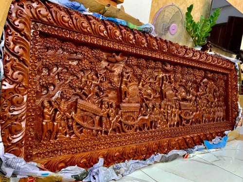 រូបដឹកស្បៀង ឈើរាជកុល ឈើចាស់ ឈើក្រវ៉ាញ ទឹកដៃក្រវ៉ាញ ប្រវែង 2ម៉ែត្រ45*90