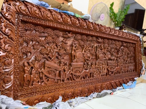 រូបដឹកស្បៀង ឈើរាជកុល ឈើចាស់ ឈើក្រវ៉ាញ ទឹកដៃក្រវ៉ាញ ប្រវែង 2ម៉ែត្រ45*90