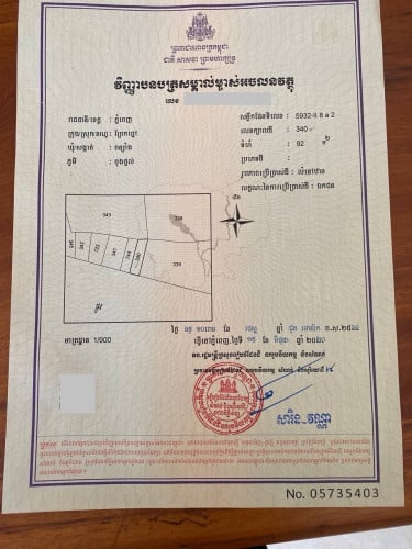 ដីអាជីវកម្មដាក់លក់ (ជាប់ផ្លូវបេតុង40m)