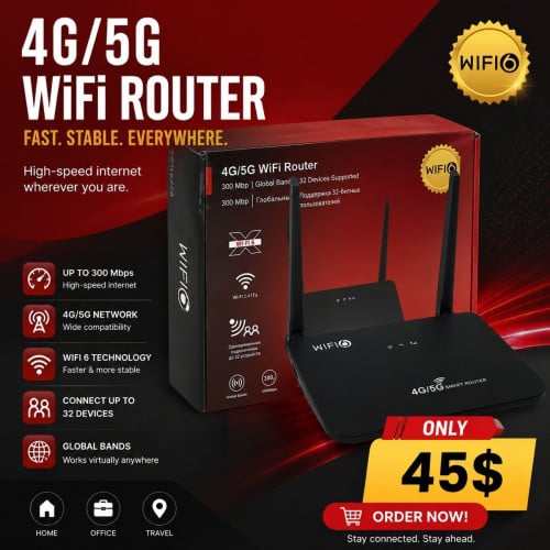 រ៉ោតទ័រ 4G/5G WiFi 6