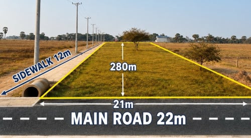 ដីកែង Land corner for sale hard title