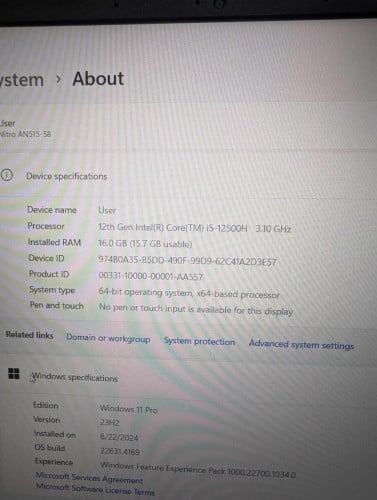 លក់ Laptop Acer Nitro 5