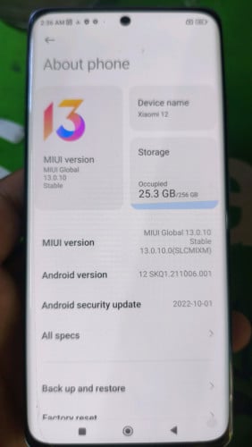 លក់ Mi 12 5G តូច Ram 12/256G តួស្ទើររៀងសិកៗ ថា98% ម៉ាស៊ីននៅអ៊េមថ្មនៅកាន់ល្អ