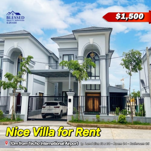 ๐10mn from Techo International Airport ๐ Nice Villa for Rent ๐