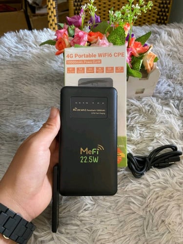 ដុំwifi 2 in 1 Powerbank+Wifi ប្រើបានគ្រប់ស៊ីមកាត ថ្មធំ10000mAh និង 4G Wifi 300Mbps
