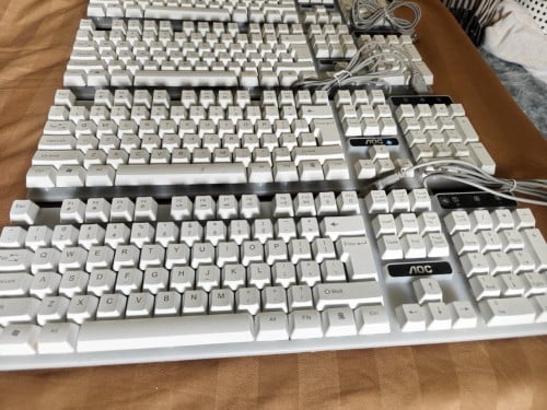 AOC entry-level white gaming keyboard