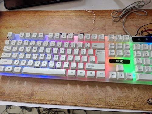 AOC entry-level white gaming keyboard