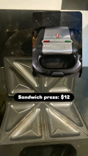 Blender with grinder, clothes iron and sandwich press