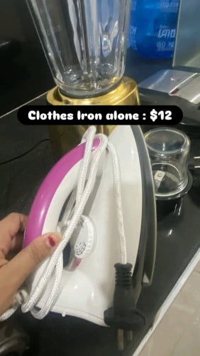 Blender with grinder, clothes iron and sandwich press