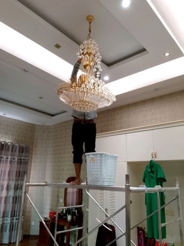 Clean and repair the lamp.