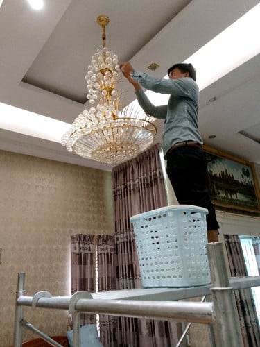 Clean and repair the lamp.
