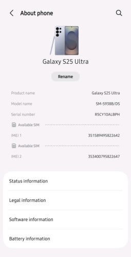 Galaxy S25 Ultra 256GB សុីមពីរ ក្រុមហ៊ុន