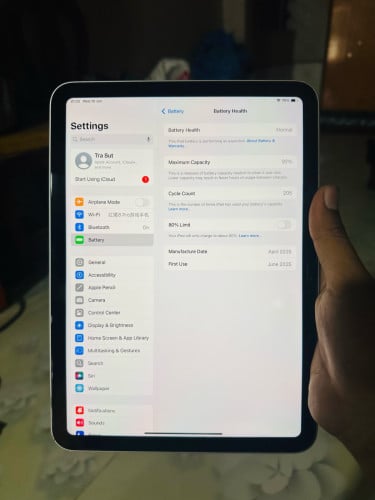 iPad A16 Storage 128G sanom 100%