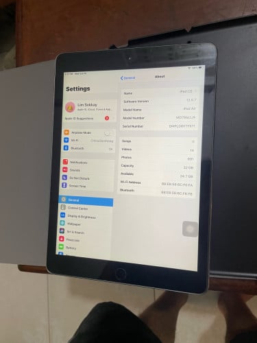 ipad Air 32G ថ្មី99% សំនុំ Wifi only មើលបាននៅវត្តភ្នំ