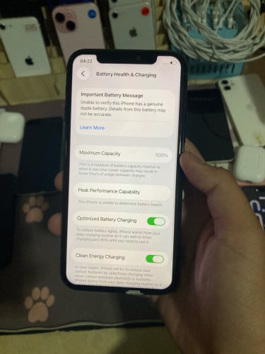 iPhone 11 Pro 64GB អេក្រង់ថ្មី មានស្គេនមុខ តម្លៃ 120$