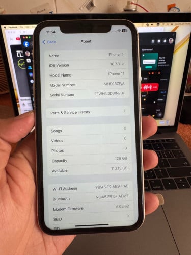 iPhone 11 ZP 128G Scan 98%