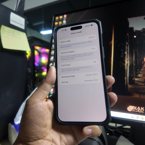 iPhone 15 Promax 256G ZA ដាក់បានសុីម2 ផ្ទាល់
