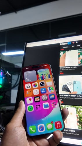 iPhone 15 Promax 256G ZA ដាក់បានសុីម2 ផ្ទាល់