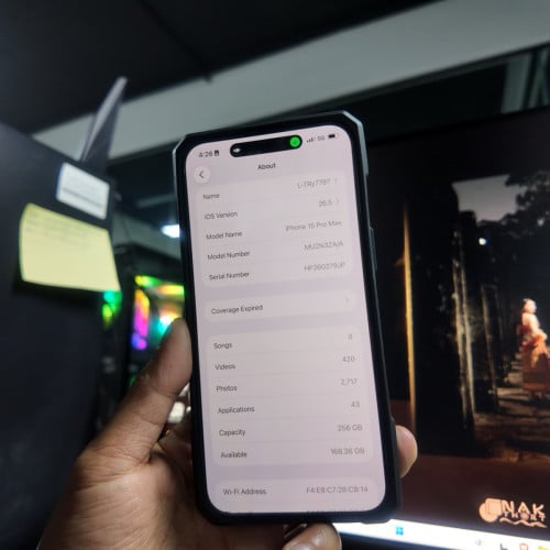 iPhone 15 Promax 256G ZA ដាក់បានសុីម2 ផ្ទាល់
