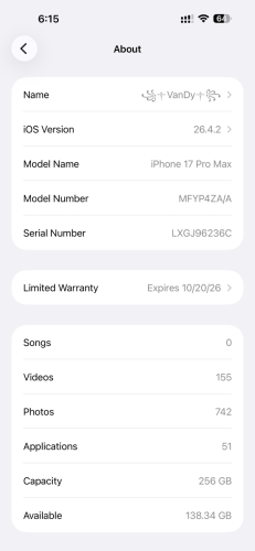 iPhone 17 pro max នៅស្អាតដូចថ្មី