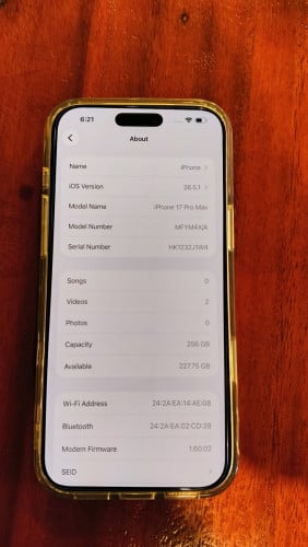 Iphone 17proMax X/A 99% ធានា2ឆំា្ន