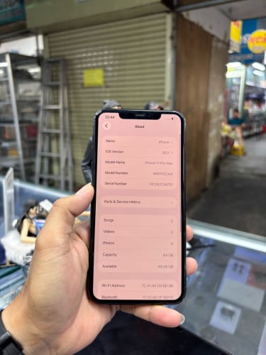 Iphone11pro max 64G Sim2 ZA ដូរអេក្រង់ស្រុីនបែកខ្នង