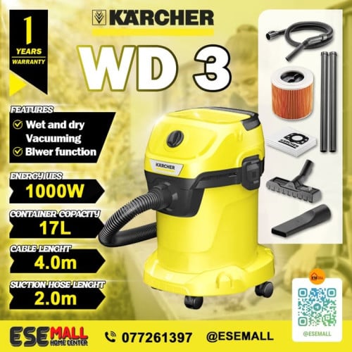 KÄRCHER WD 3 WET AND DRY VACUUM CLEANER